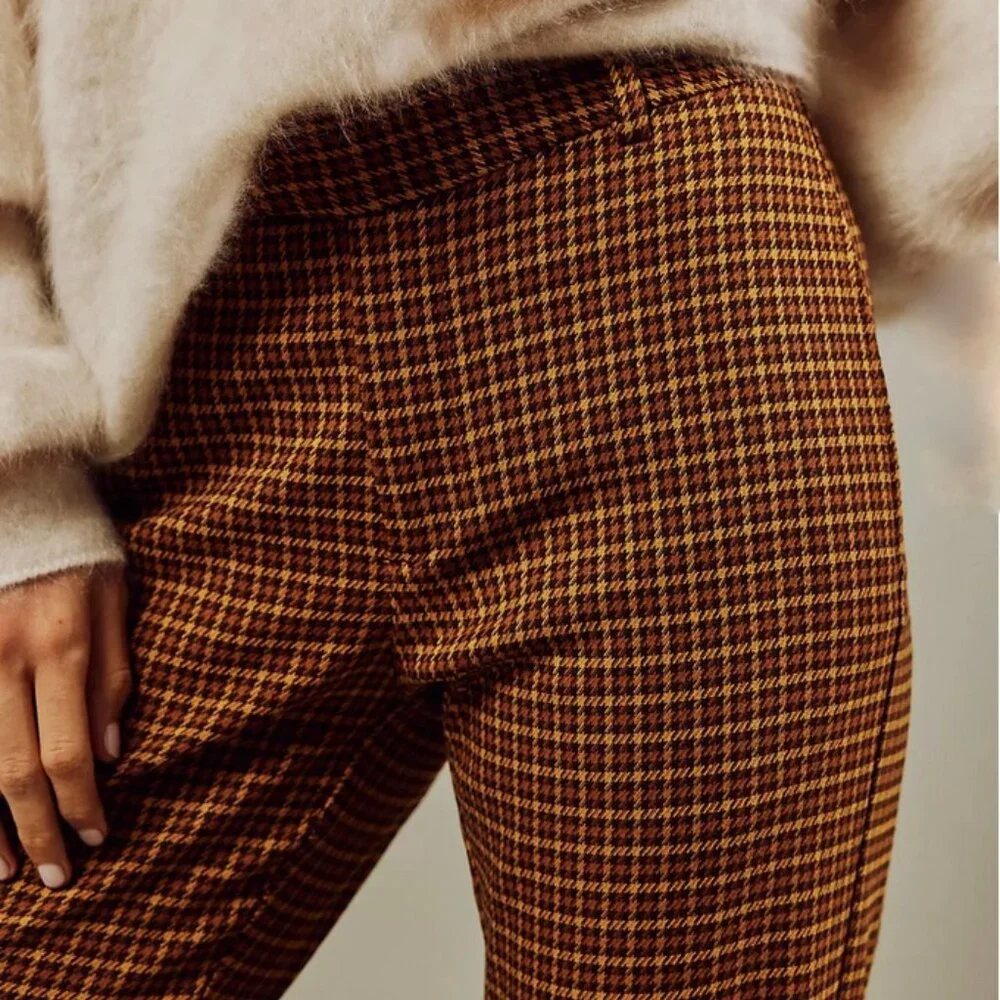 NWOT Free People Jana Flare Trousers in Rust